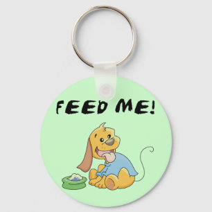 Chaveiro O filhote de cachorro alimenta-me o camiseta e os