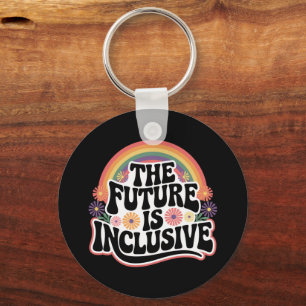 Chaveiro O Futuro é Inclusivo Bandeira Arco-Íris LGBTQ Gay 