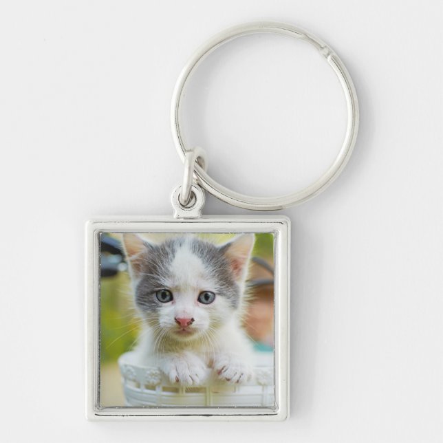 Chaveiro O gatinho monta uma bicicleta (Frente)