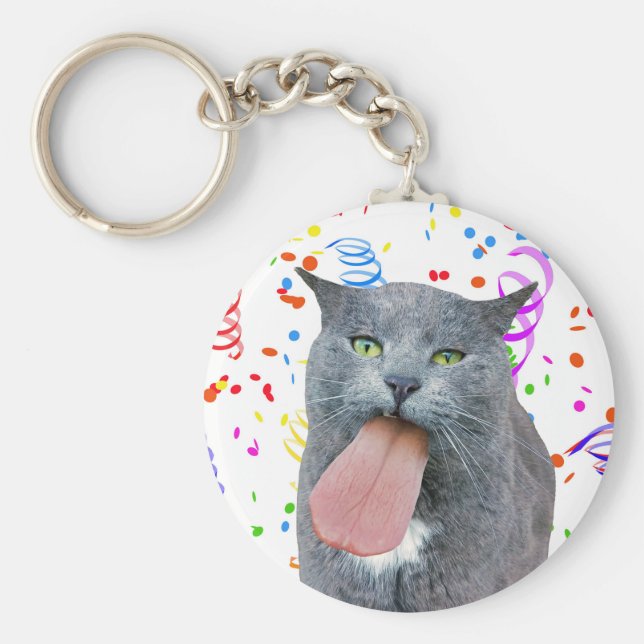 Chaveiro O Gato Da Festa Recebeu Sua Língua? (Frente)