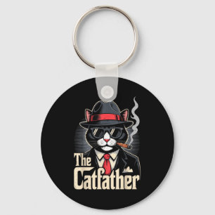 Chaveiro O Gato Paiterno Gato de Smoking Pai Feliz Dia dos