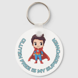 Chaveiro O Gluten Free é o meu superpoder - Celiê de Herói 