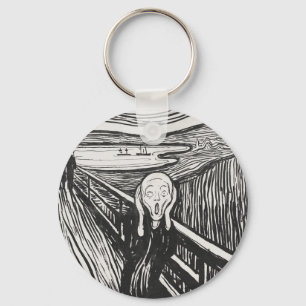 Chaveiro O Gritar de Edvard Munch Black and White