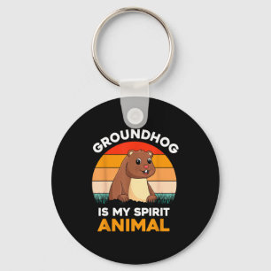 Chaveiro O Ground Hog É Meu Animal Espiritual Retro Dia do 