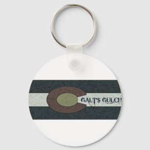 Chaveiro O Gulch de Galt - design combinado branco e azul