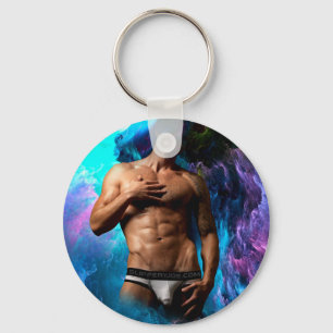 Chaveiro O homem artístico de SlipperyJoe, de roupa íntim