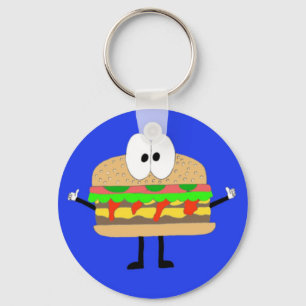 Chaveiro O Homem Hamburger a fazer o Fonzie.