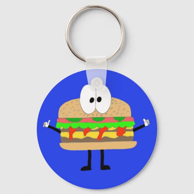Chaveiro O Homem Hamburger a fazer o Fonzie. (Frente)