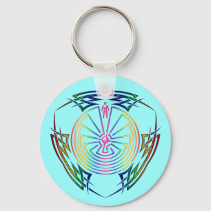 Chaveiro O Homem no Maze - Tatuagem Tribal Colorido