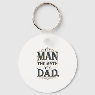 Chaveiro O Homem O Mito O Pai Camiseta Tipografia Vintage_