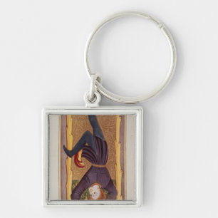 Chaveiro O homem pendurado, cartão de tarot, francês