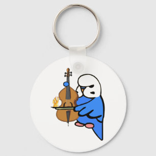 Chaveiro O inglês Budgie joga o violoncelo baixo