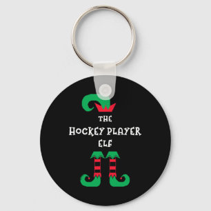 Chaveiro O Jogador de Hóquei Elf Natal Hóquei no Gelo Xmas