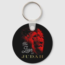 O Leão de Judah Black Red Dourada Christian