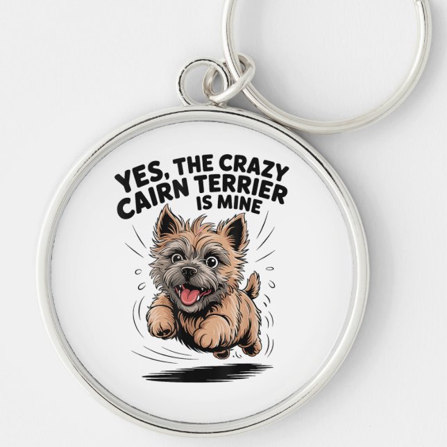 Chaveiro O Louco Cairn Terrier é Meu (Frente)