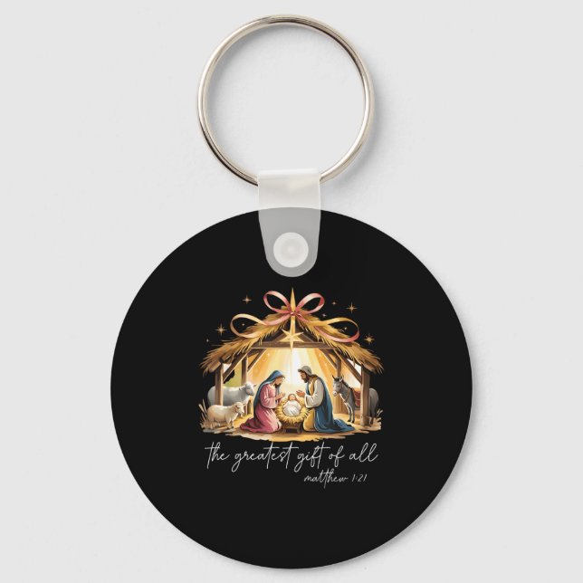 Chaveiro O Maior Presente De Natal Jesus Cristão (Frente)