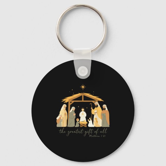 Chaveiro O Maior Presente Para Todos Jesus Natividade Natal (Frente)