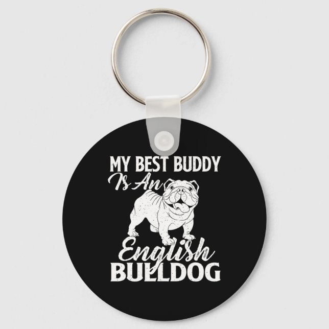 Chaveiro O Melhor Amigo É Um Cachorro Inglês - Cachorro Lov (Frente)