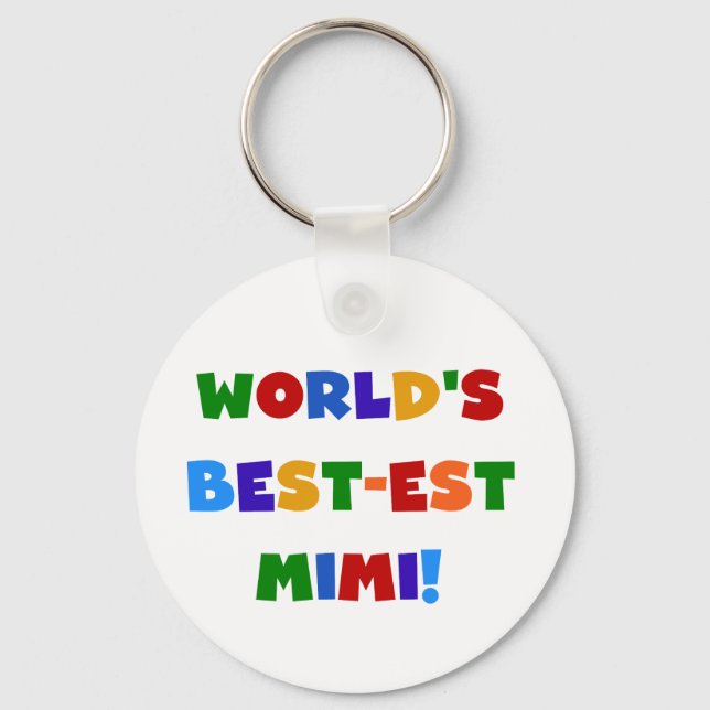 Chaveiro O melhor Mimi Bright Colors T-shirts do mundo (Frente)