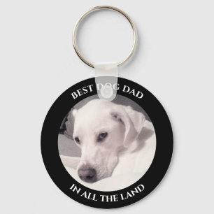 Chaveiro O melhor Pai de cães, branco, doce, preto