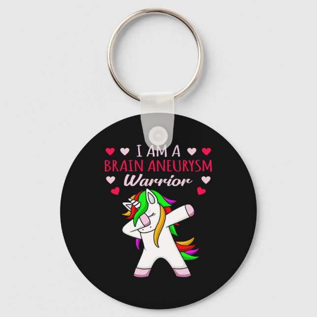 Chaveiro O Mês de Sensibilização do Guerreiro do Cérebro Su (Frente)