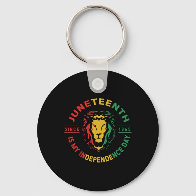 Chaveiro O Meu Dia de Independência Lion Afro-Americano (Frente)