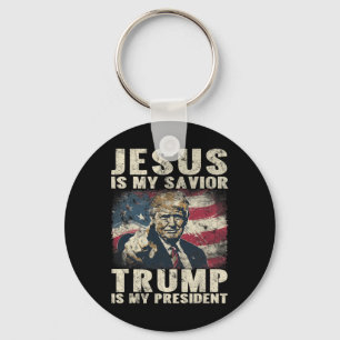 Chaveiro O meu salvador Trump é o meu presidente 2024 ameri