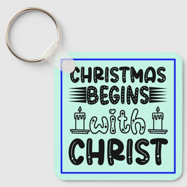 Chaveiro O Natal começa com Cristo-61491 (Frente)