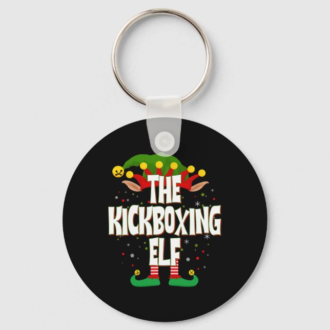 Chaveiro O Natal do Elfo de Kickboxing  (Frente)