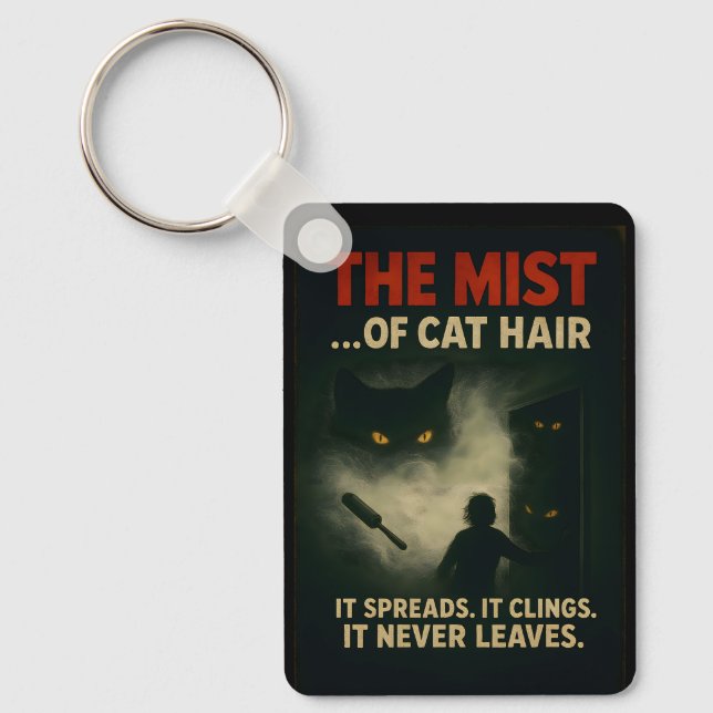 Chaveiro O Nevoeiro do Terror do Cabelo de Gato Paródia (Frente)