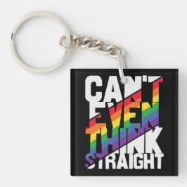 Chaveiro O orgulho LGBTQ nem sequer consegue pensar que het