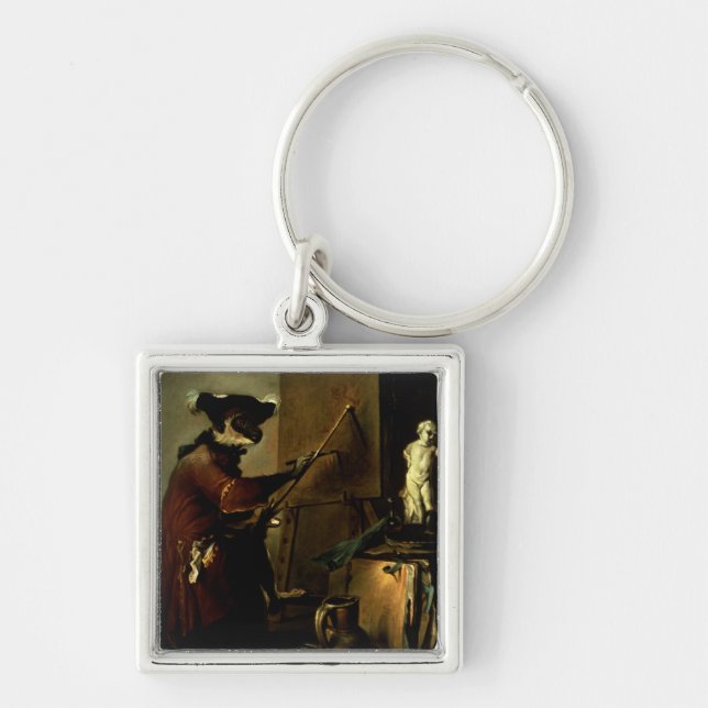 Chaveiro O pintor do macaco, 1740 (óleo em canvas) (Frente)