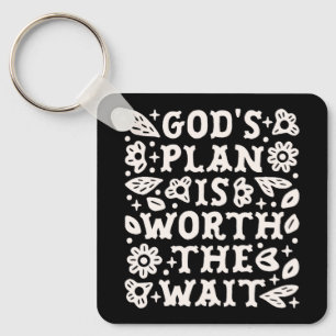 Chaveiro O plano de Deus vale a pena esperar citações de ga
