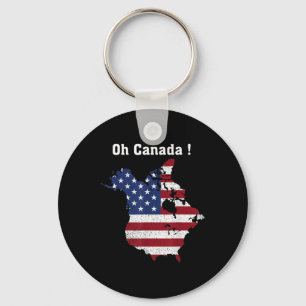 Chaveiro O Presidente Engraçado Trump Dizendo "O Canadá Map