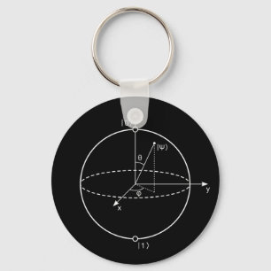 Chaveiro O quantum da esfera   de Bloch mordeu a