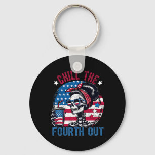 Chaveiro O Quarto Esqueleto Engraçado 4 De Julho Patrioti