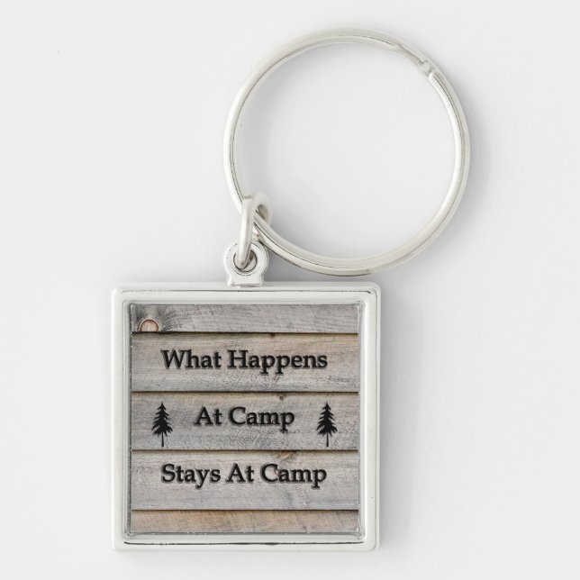 Chaveiro O que acontece no acampamento fica no acampamento (Frente)