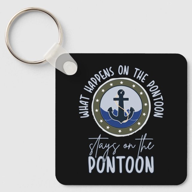 Chaveiro O que acontece no pontão fica no pontão (Frente)