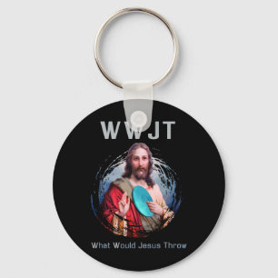 Chaveiro O Que Jesus Jogaria Um Disco Engraçado Golf Para M