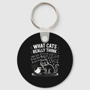 Chaveiro O que os gatos realmente pensam meme engraçado de