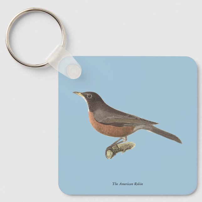 Chaveiro O Robin Americano (Turdus migratorius) NY Birds (Frente)