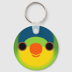 Chaveiro O rosto de um lorikeet da Nova Caledónia