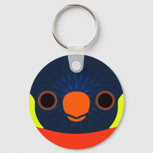 Chaveiro O rosto de um lorikeet Sunset