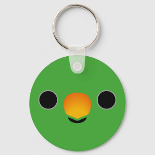 Chaveiro O rosto de um papagaio Eclectus (Homem)