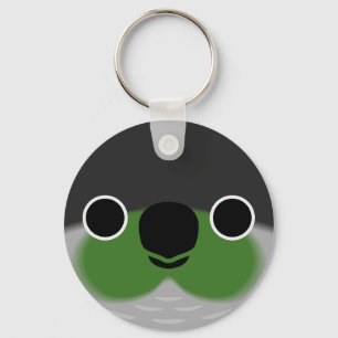 Chaveiro O rosto de um periquito de bochecha verde
