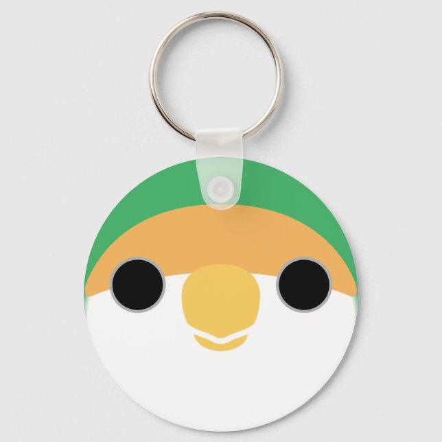 Chaveiro O rosto de um pombo verde-marinho (Frente)