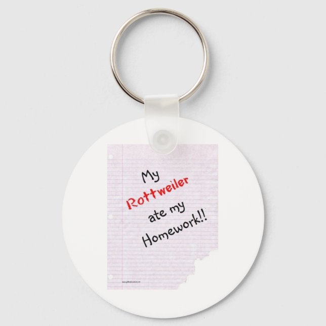 Chaveiro O Rottweiler comeu a minha casa (Frente)