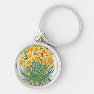 Chaveiro o rsvp da data floresce o vintage do amarelo do