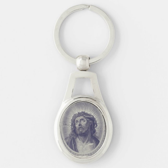 Chaveiro O Santo Rosto De Jesus Com Coroa De Espinhos Arte (Frente)