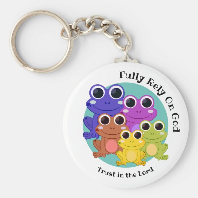 Chaveiro O Sapo personalizado confiava totalmente em Deus c (Frente)